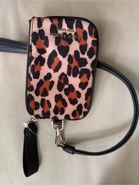 kate spade Leopard-Print Lanyard Wallet